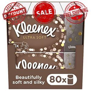 Kleenex Ultra Soft Facial Tissues in Handy Pocket Packs - 80 Travel Pocket Packs